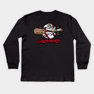 Crushers Baseball Logo Kids Long Sleeve T-Shirt